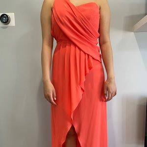 red/orange dress